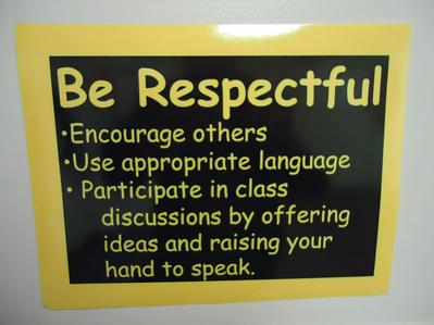 Be Respectful Example