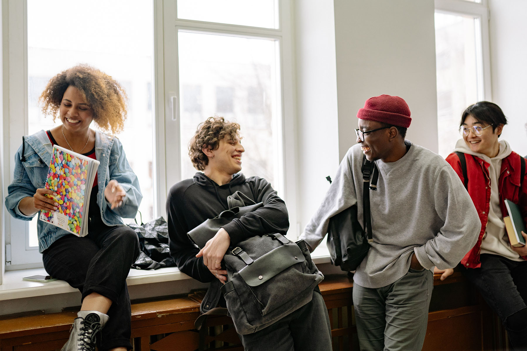 Students at break